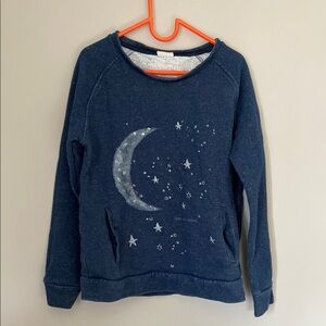Zara Girls Navy Blue Starry Night Sweatshirt Size 9/10